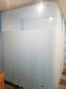 医院病房隔帘布加厚抗菌阻燃美容院窗帘养生馆隔断帘病床围帘厂家