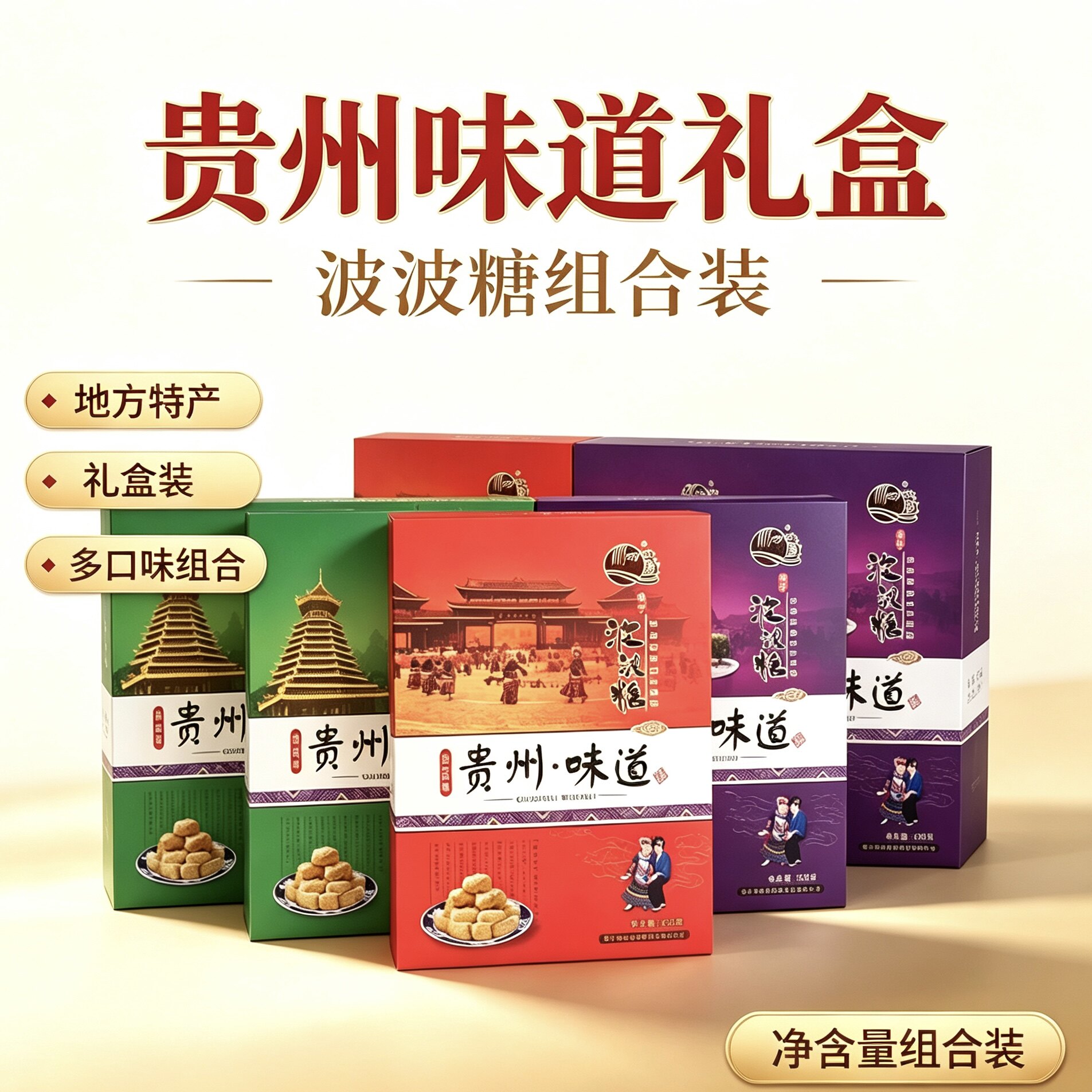 波波糖 贵州小吃包邮特产美食糕点酥糖地方土特产镇宁200g