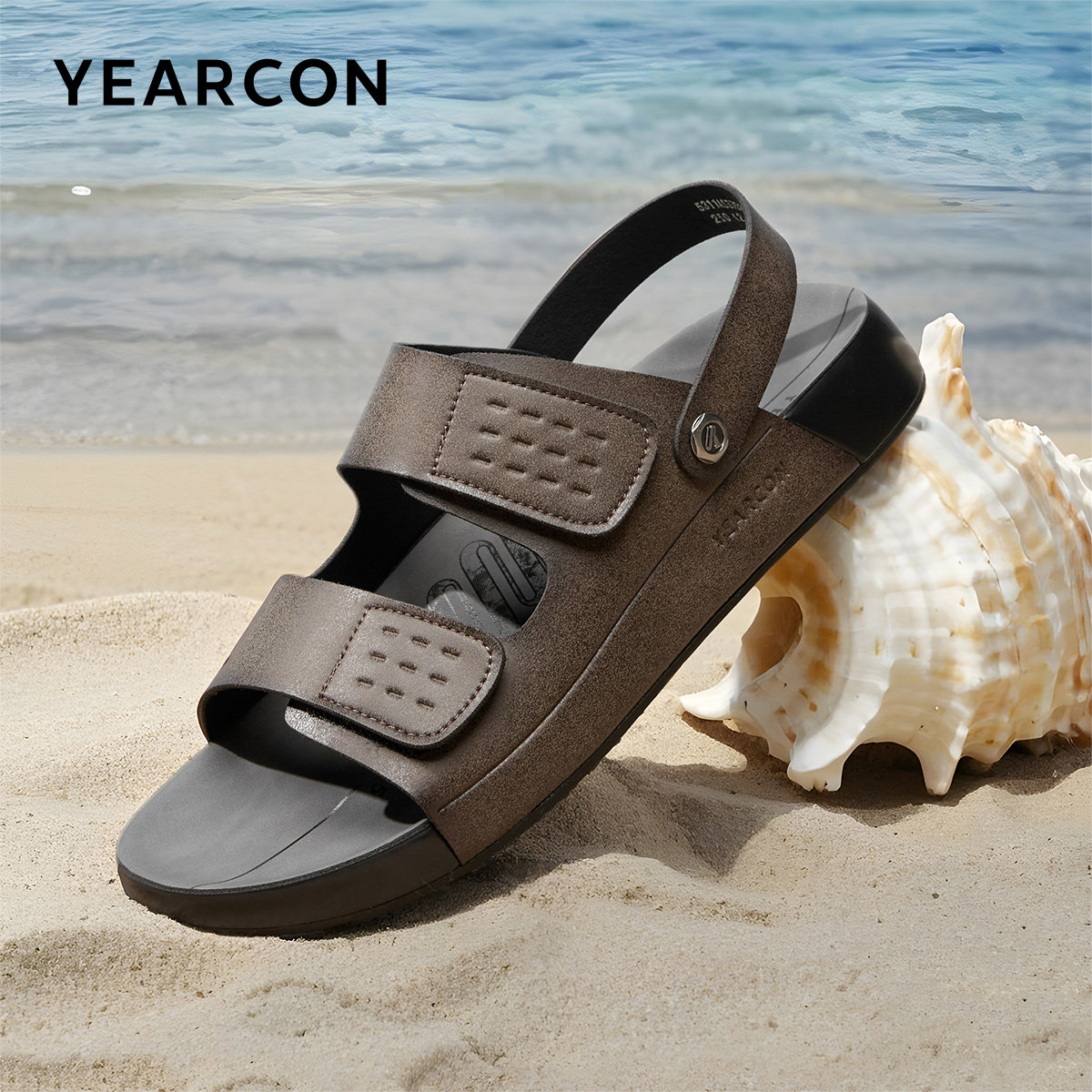 意尔康男鞋夏季男士休闲海边沙滩鞋户外开车凉鞋外穿凉拖两用男式