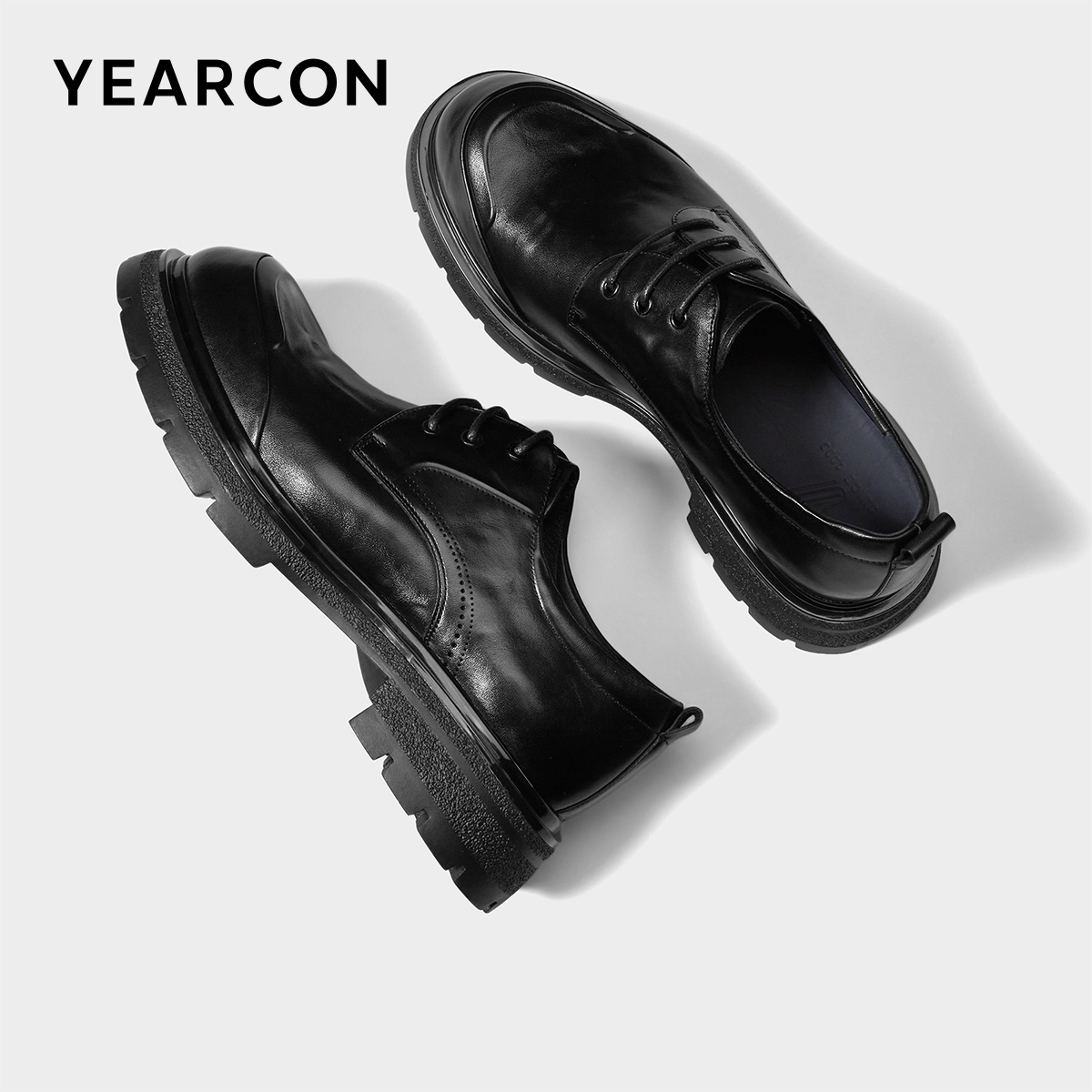 意尔康男鞋官方旗舰店大头皮鞋