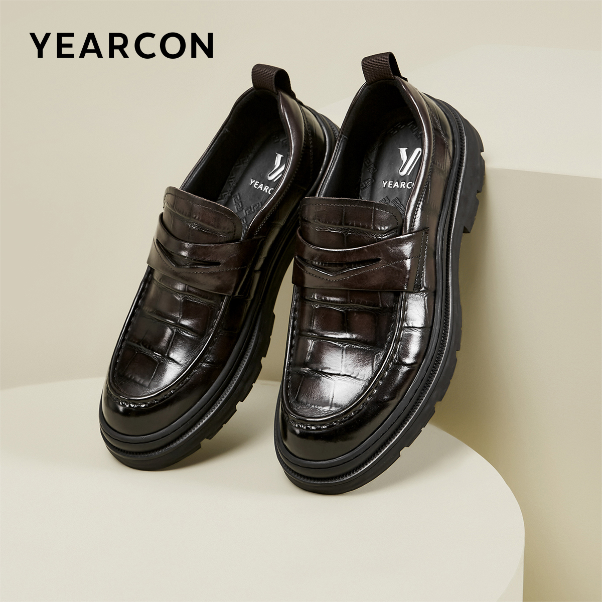 意尔康男鞋商务正装皮鞋真皮