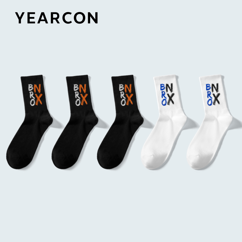 意尔康男袜男士中筒袜透气