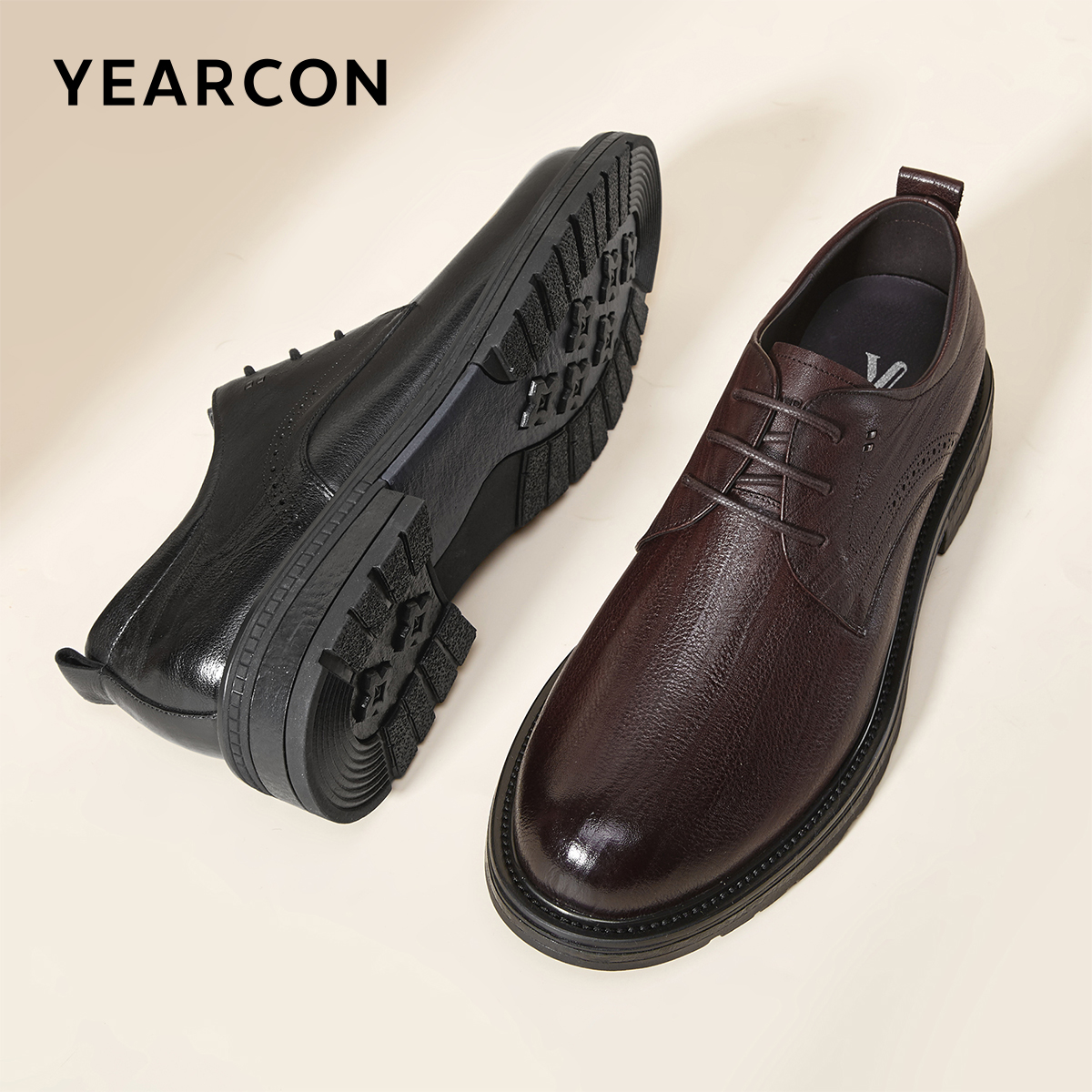 意尔康男鞋真皮商务正装皮鞋