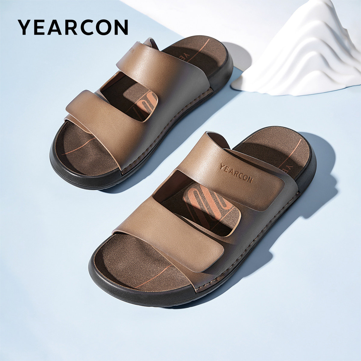 意尔康男鞋夏季男士凉鞋外穿时尚休闲凉拖鞋户外沙滩鞋海边一字拖