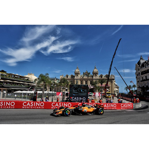 预1:18迷你切迈凯伦MCL39皮亚斯特里特殊涂装2025摩纳哥F1车模型
