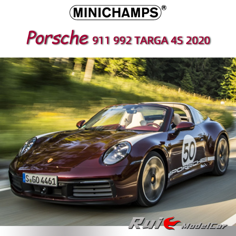 预1:8迷你切保时捷porsche 911 992 targa 4s 2020仿真汽车模型