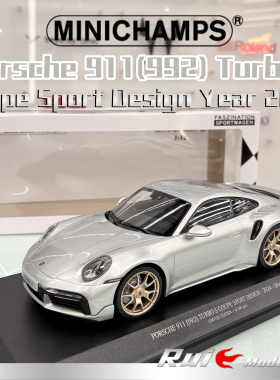 预1:18迷你切保时捷911(992)Turbo S 2024双门轿跑Carrera 4S车模