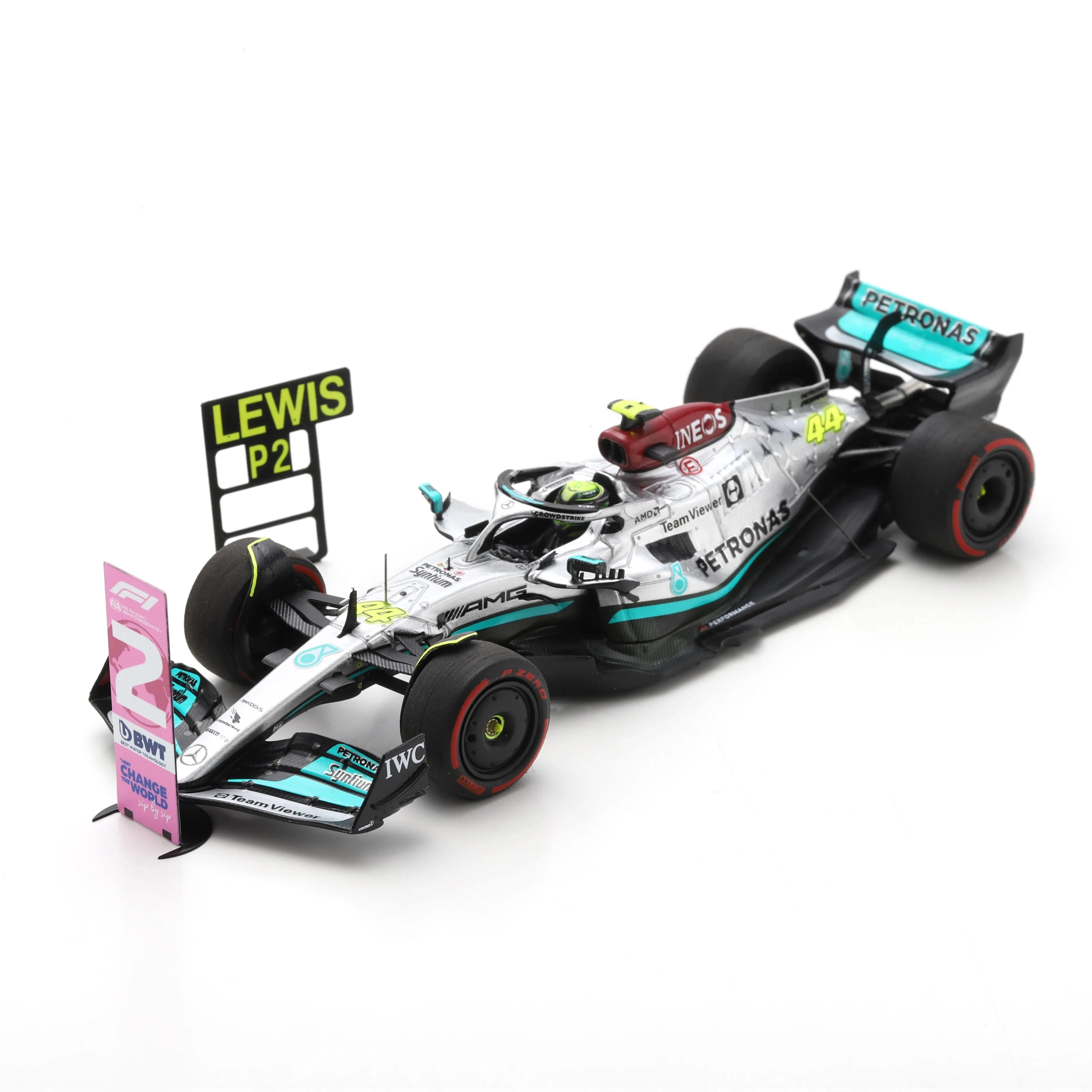 预1:43 Spark 梅赛德斯奔驰AMG W13汉密尔顿2022巴西汽车模型