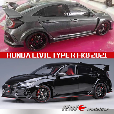 预1:18奥拓本田思域 CIVIC TYPE R FK8 2021 全开汽车模型