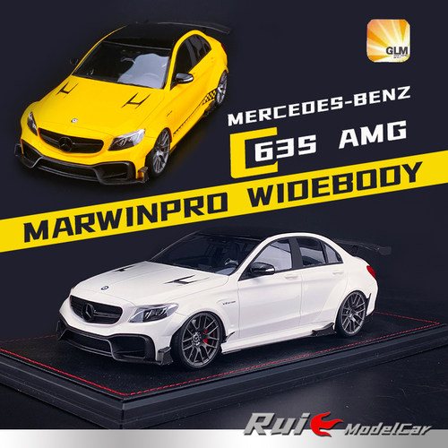 118GLM宽体奔驰C63S汽车模型
