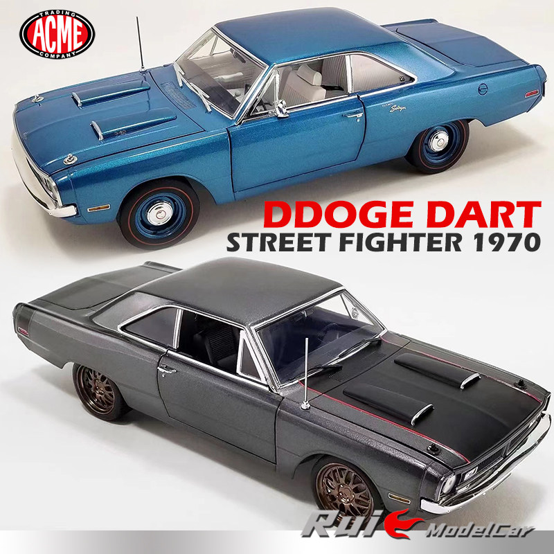 预1:18 ACME道奇·达特街头霸王Ddoge Dart 1970仿真汽车模型摆件