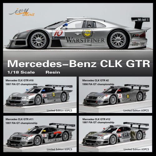 现货1:18 IVY 梅赛德斯奔驰CLK GTR 1997GT锦标赛树脂车模