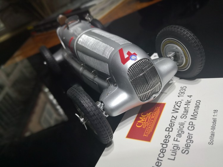 1:18 CMC奔驰Benz W25 1935摩纳哥GP大赛4号车汽车模型摆件礼品