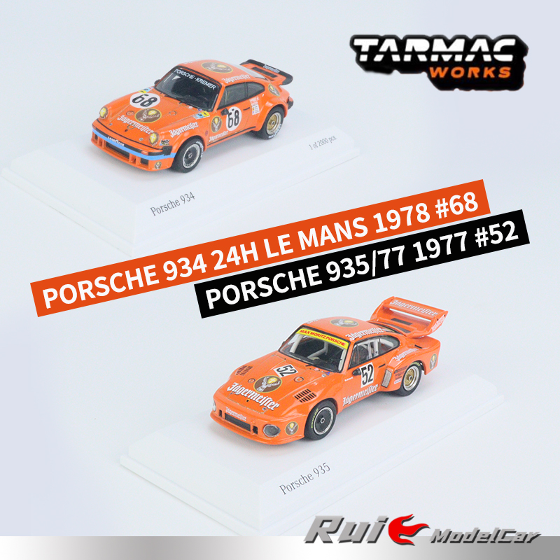 1:64 Tarmac Works迷你切联名保时捷934 / 935合金仿真汽车模型