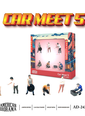 预1:64 American Diorama 人偶套装-汽车聚会系列5合金人偶周边