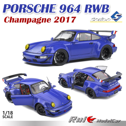 1:18 索立德保时捷Porsche 964 RWB Champagne 2017汽车模型