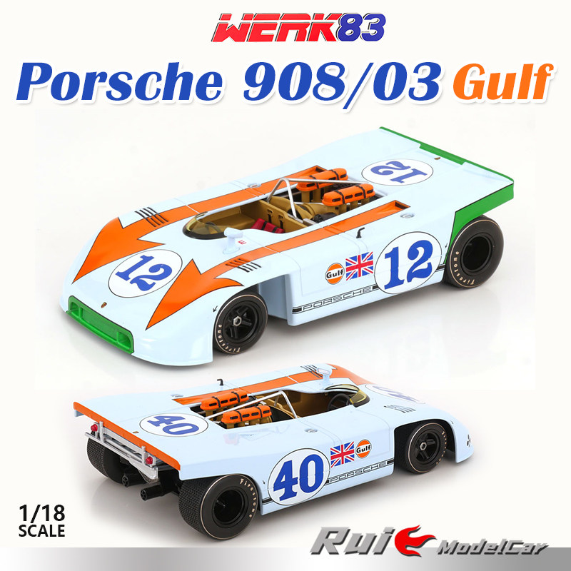 预1:18 WERK83保时捷908/03 #12胜利Targa Florio 1970汽车模型