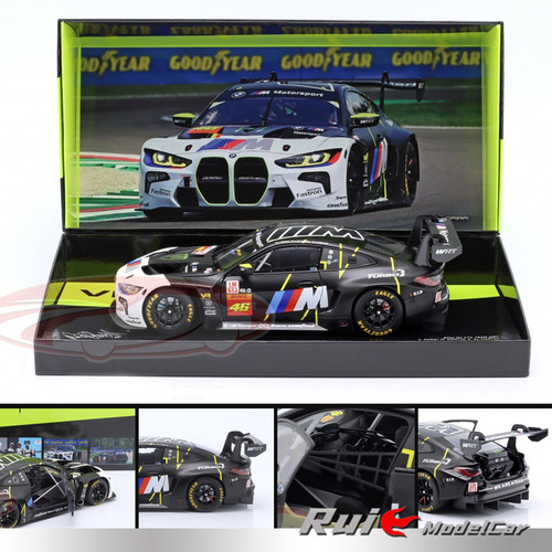 预1:18 迷你切宝马M4 GT3#46罗西24h勒芒亚军2024伊莫拉汽车模型