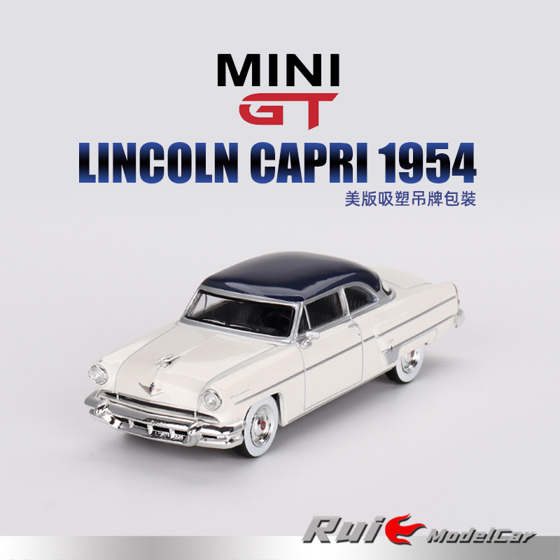 1:64 MINIGT林肯Lincoln Capri 1954美版包装合金汽车模型摆件