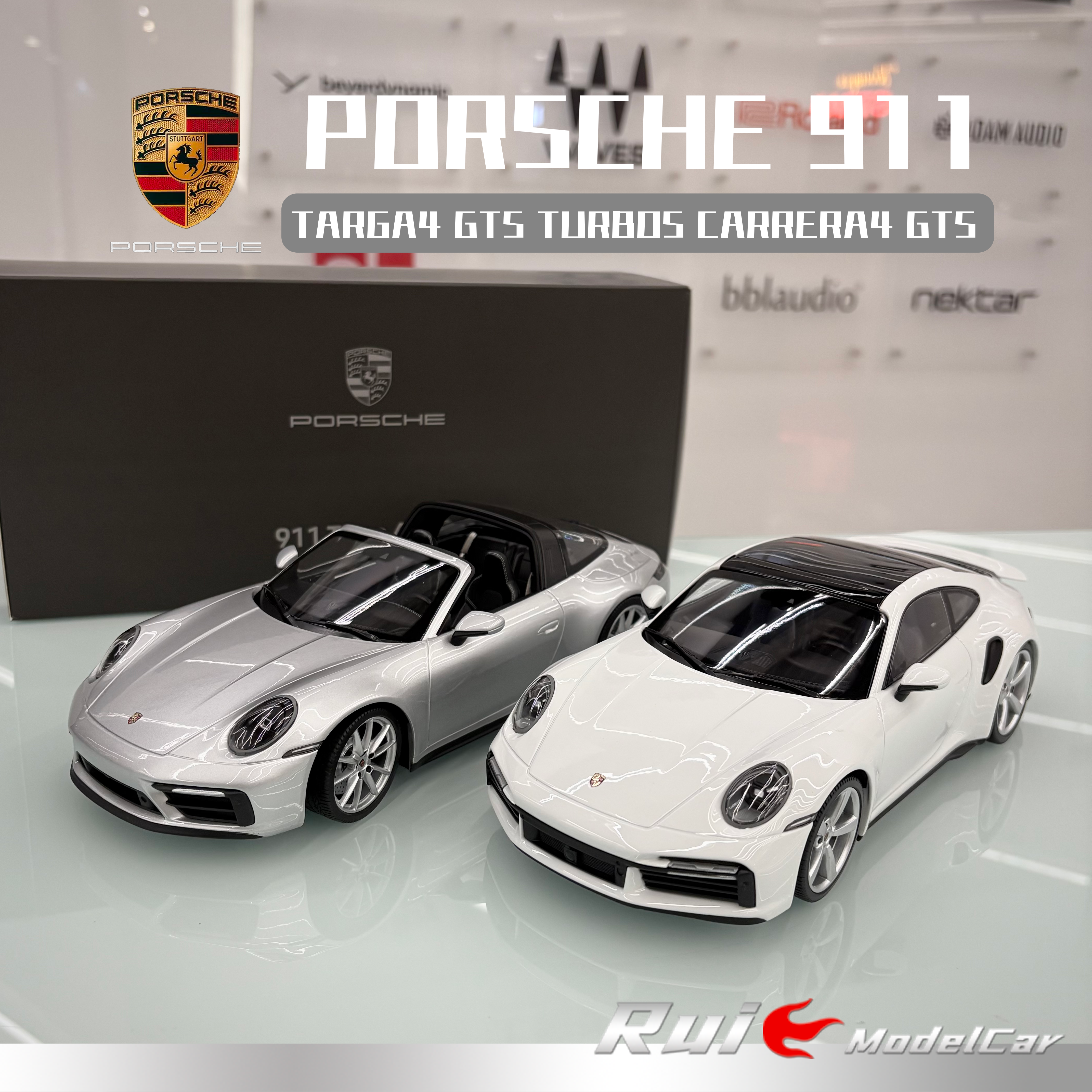 预1:18 保时捷原厂911(922)Targa4 GTS TurboS Carrera4 GTS车模