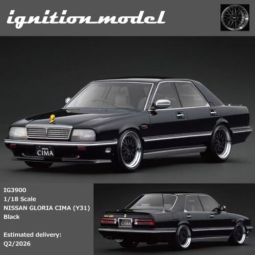 预1:18 IG 日产NISSAN GLORIA CIMA (Y31)车模收藏摆件