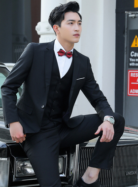 租赁伴郎服新郎西服兄弟装团礼服出租借结婚正装大码西装男套装冬