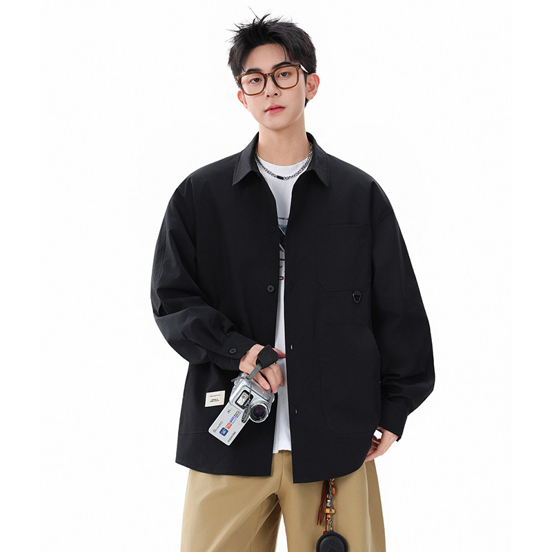 妈个鸡妈MGJM美式潮流通勤百搭长袖衬衫男女款宽松休闲外套多口袋,男装,衬衫,淘宝优惠券,粉丝福利购,淘宝优惠卷