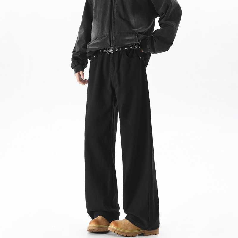 宽松长裤牛仔裤秋冬显瘦裤子