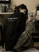 妈个鸡妈MGJM国潮街头亮片Blingbling满天星T恤夏季 男女 宽松短袖