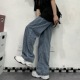 牛仔裤 妈个鸡妈 宽松长裤 百搭潮流水洗直筒阔腿裤 男女 韩国ins四季