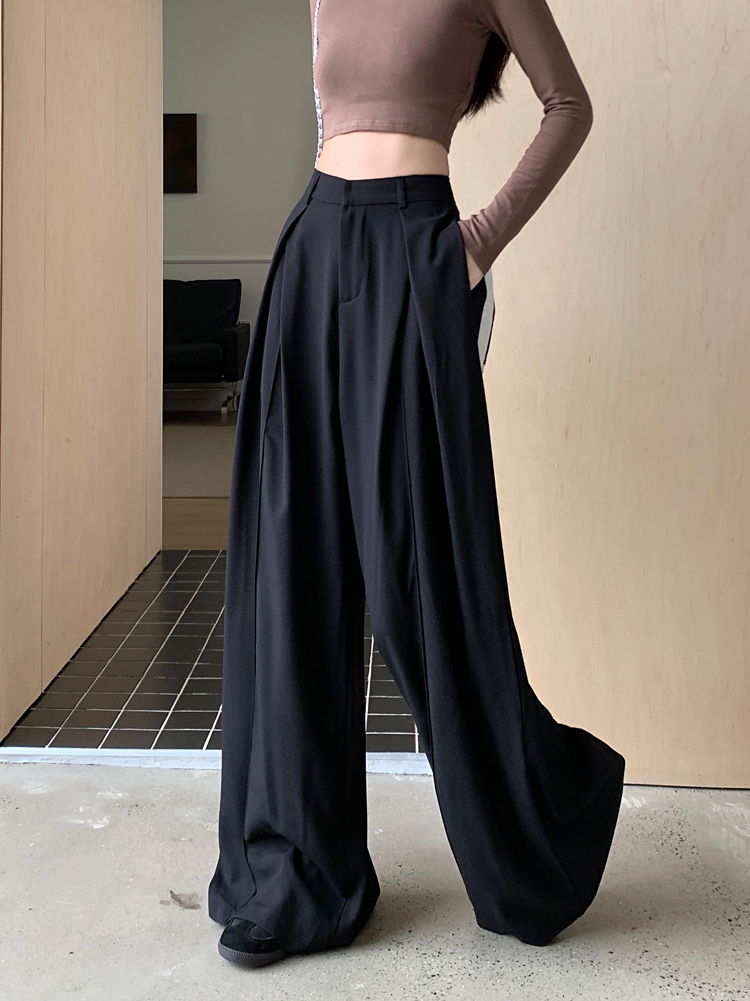 休闲裤宽松垂感直筒裤子长裤显瘦