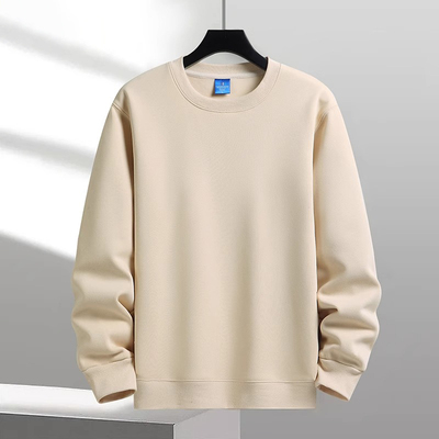 高端纯色圆领卫衣男士秋冬季2025年新款加绒加厚保暖宽松外套男款