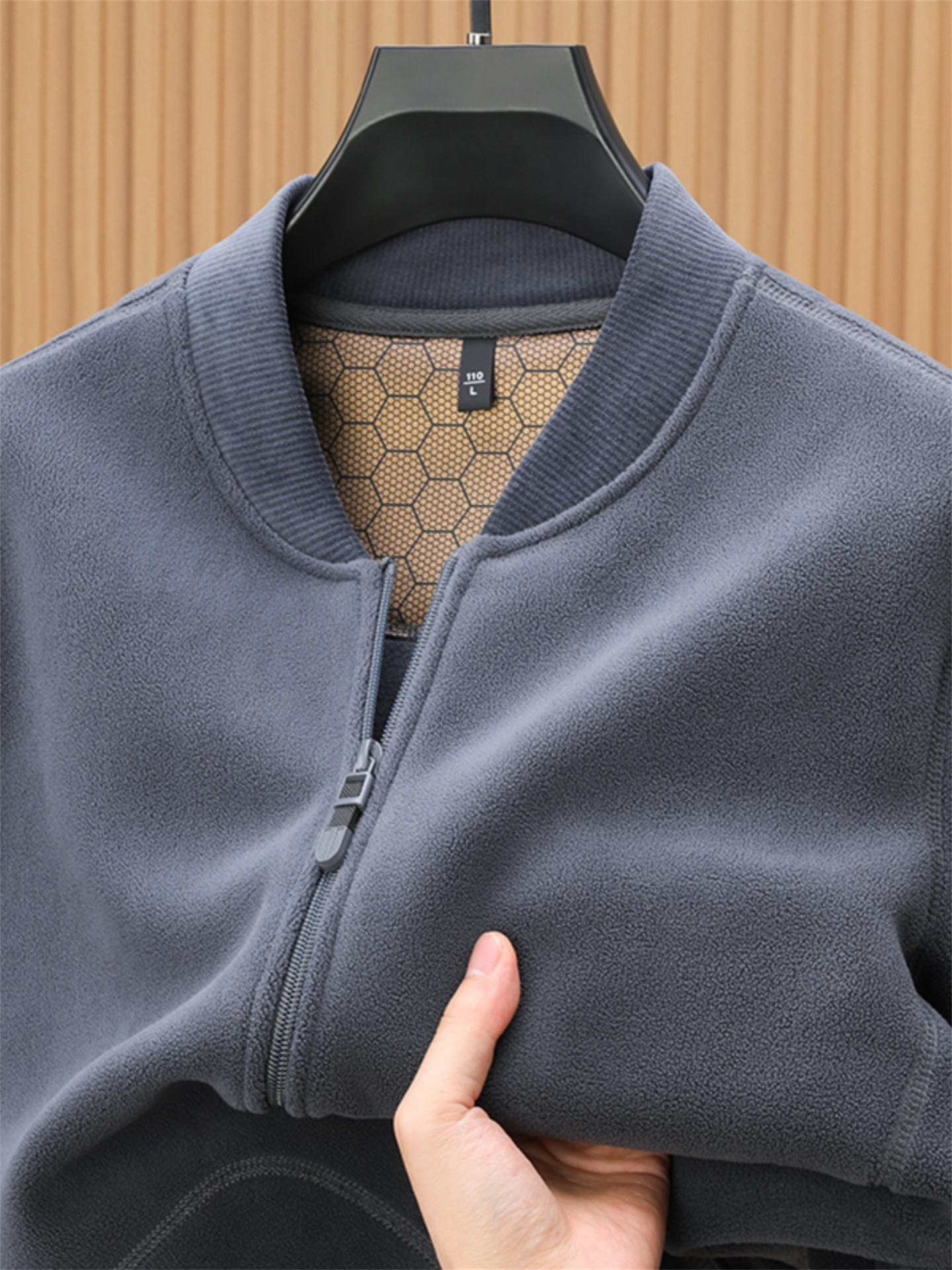 高端摇粒绒棒球服外套男士2025新款秋冬季加绒加厚休闲夹克潮男款
