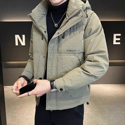 高端连帽轻薄羽绒服男士冬季2025新款高级感保暖加厚夹克外套男款