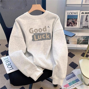 高端加绒加厚纯棉卫衣男士2025新款秋冬季宽松长袖T恤打底衫男款