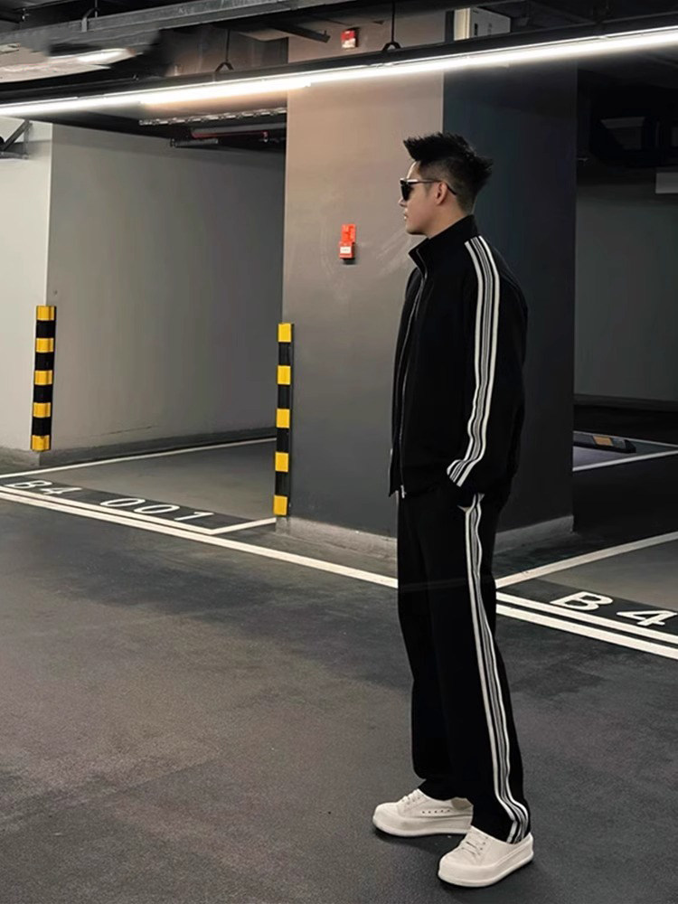 潮牌运动休闲套装男士2025新款秋冬季宽松两件套卫衣卫裤搭配一套
