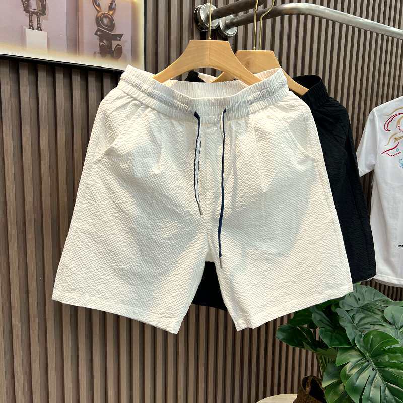 潮牌速干运动休闲短裤男士夏季薄款2026新款松紧腰宽松五分裤男款