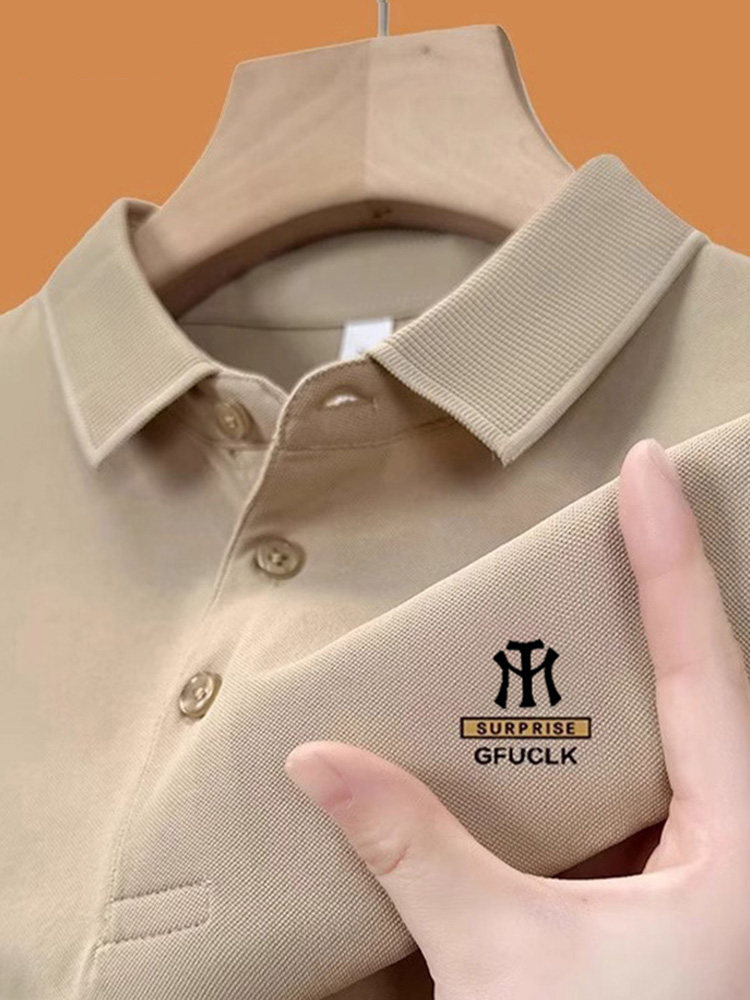 高端纯棉男士Polo衫短袖t恤2025新款夏季商务休闲长袖t恤男士新潮