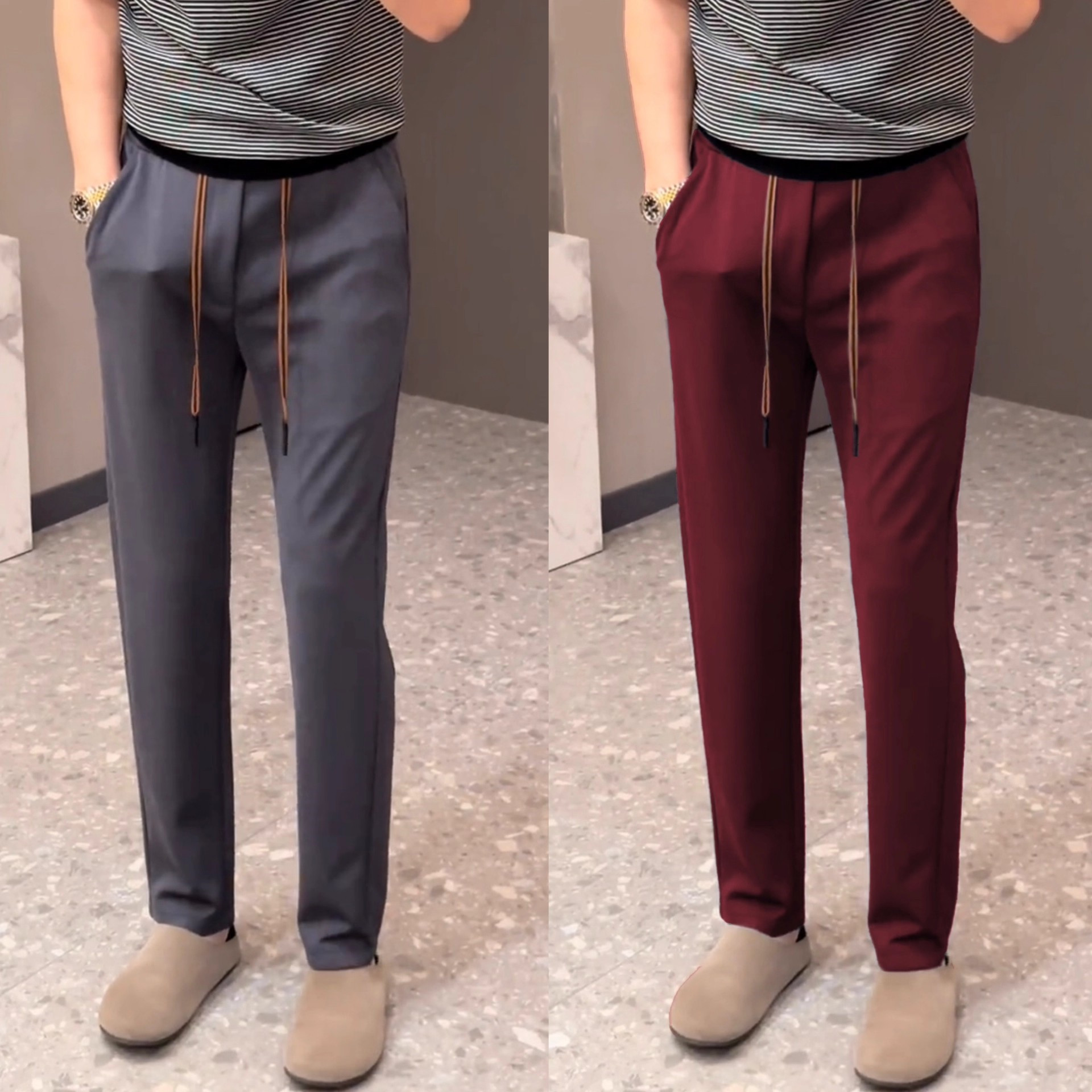 高端加绒加厚男士直筒卫裤2025年新款秋冬季裤子抽绳休闲西裤男款,男装,休闲裤,淘宝优惠券,粉丝福利购,淘宝优惠卷