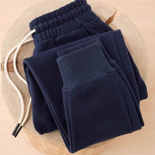 高端纯棉束脚卫裤男士春秋冬季2025新款男裤宽松运动休闲裤子男款