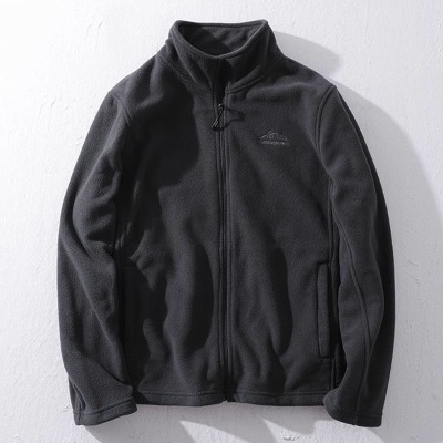 高端摇粒绒夹克外套男士秋冬季2025新款立领开衫加绒加厚卫衣男款