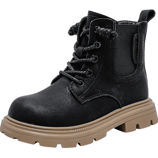 男童马丁靴2025秋冬新款保暖女童短靴男孩棉鞋加绒二棉儿童雪地靴