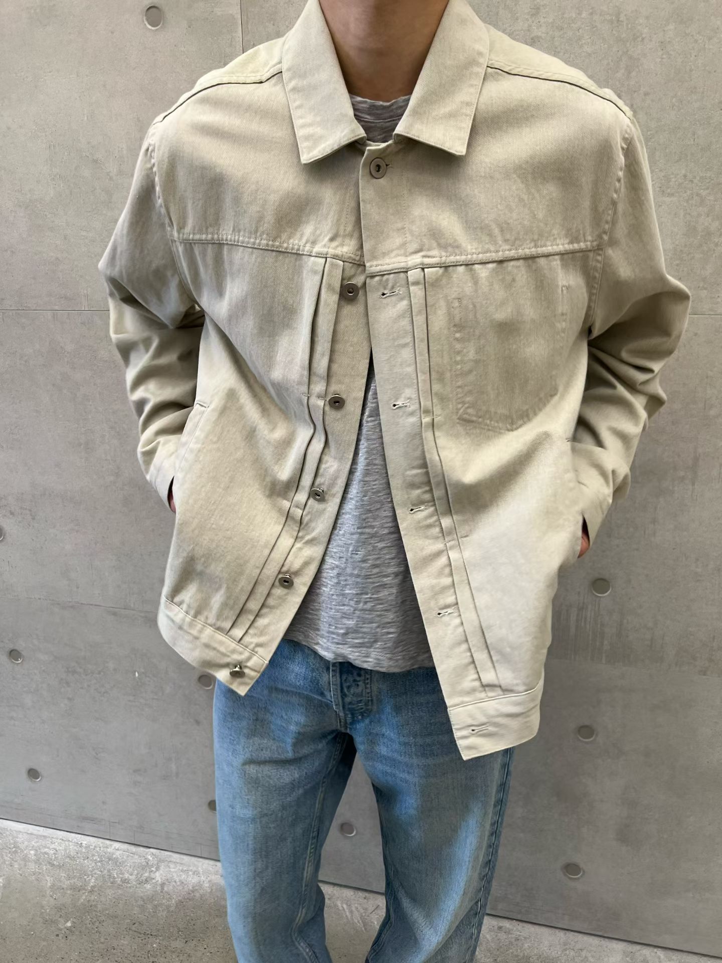 HEATHEN茧型翻领男休闲夹克