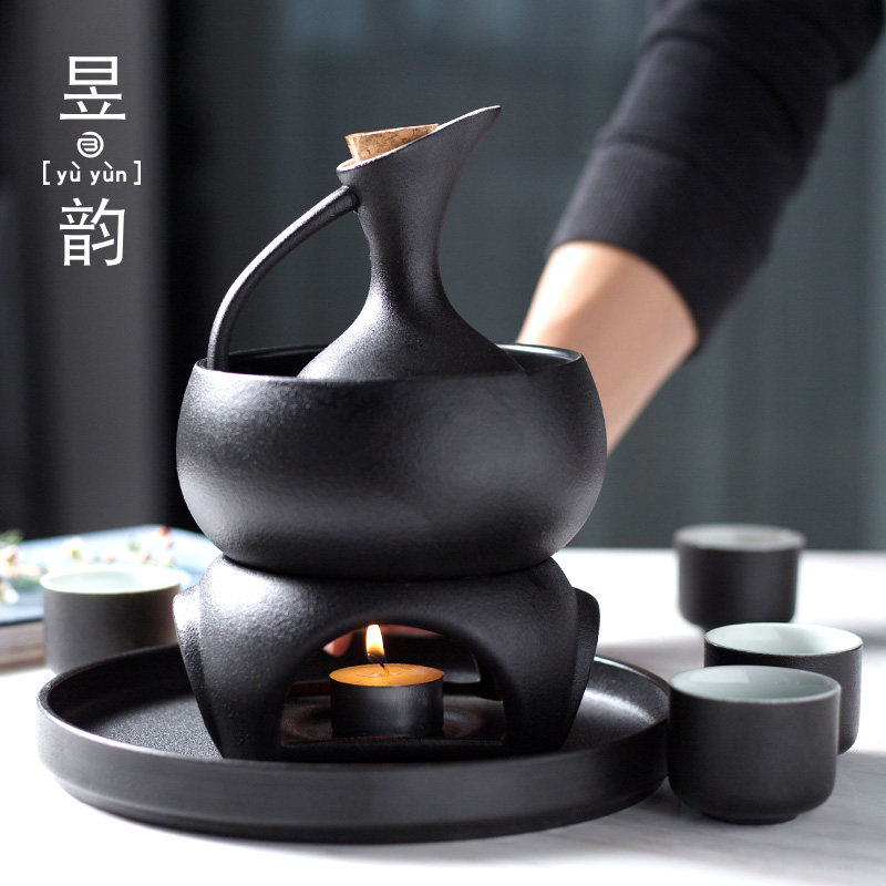 昱韵温酒器花雕酒黄酒温酒壶中式烫酒壶家用热酒器煮酒壶酒具组套