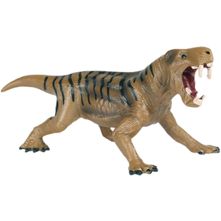 二叠纪史前巨兽世界丽齿兽模型仿真动物儿童玩具套装远古时代生物