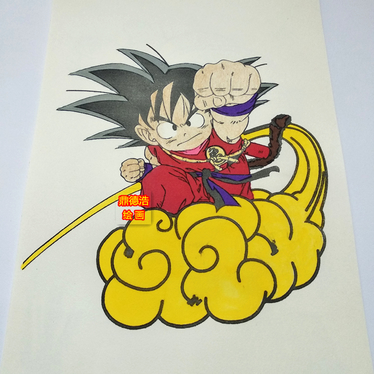 七龙珠孙悟空填色涂画本蒙纸学画幼儿园男孩儿童绘画