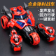 合金车儿童玩具仿真铁骑警车摩托车弹射模型灯光音乐男孩玩具汽车