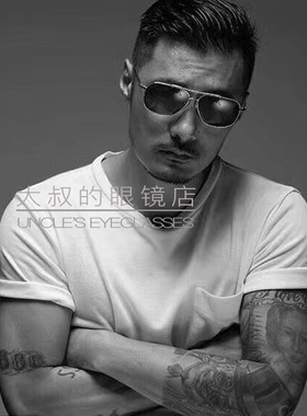 墨镜纯钛超轻太阳眼镜余文乐同款