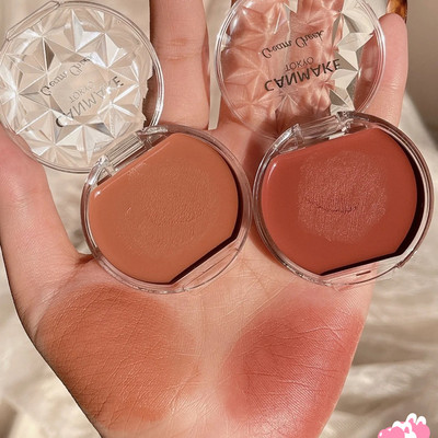 炼瓦色持久日本腮红膏canmake