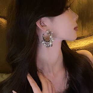旧梦巴黎~复古法式个性时尚包包珍珠气质耳环小众设计感耳饰